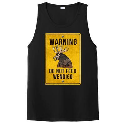 Wendigo Cryptid Do Not Feed Wendigo Warning Sign PosiCharge Competitor Tank