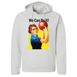 We Can Do It Rosie The Bowler Women Feminist Performance Fleece Hoodie