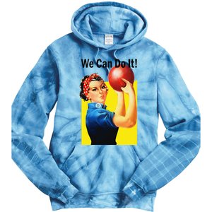 We Can Do It Rosie The Bowler Women Feminist Tie Dye Hoodie