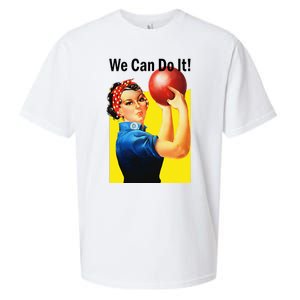 We Can Do It Rosie The Bowler Women Feminist Sueded Cloud Jersey T-Shirt