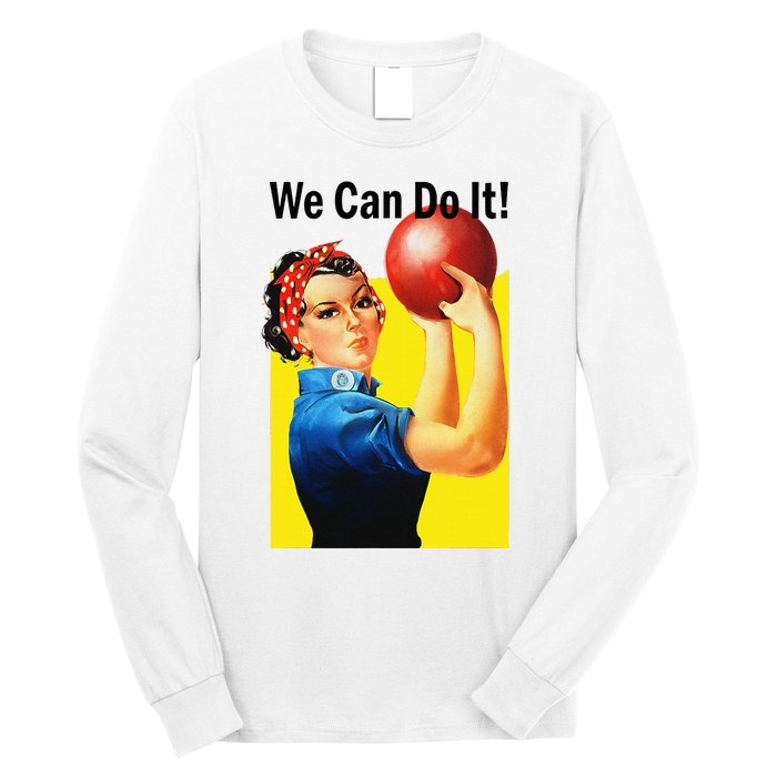 We Can Do It Rosie The Bowler Women Feminist Long Sleeve Shirt