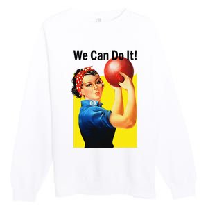 We Can Do It Rosie The Bowler Women Feminist Premium Crewneck Sweatshirt