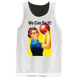 We Can Do It Rosie The Bowler Women Feminist Mesh Reversible Basketball Jersey Tank