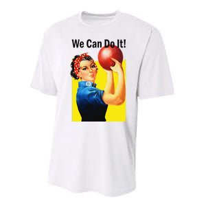 We Can Do It Rosie The Bowler Women Feminist Performance Sprint T-Shirt