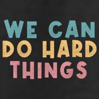 We Can Do Hard Things Motivational Teacher 7 Panel Mesh Trucker Snapback Hat
