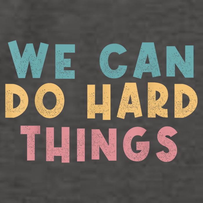 We Can Do Hard Things Motivational Teacher Vector Backpack