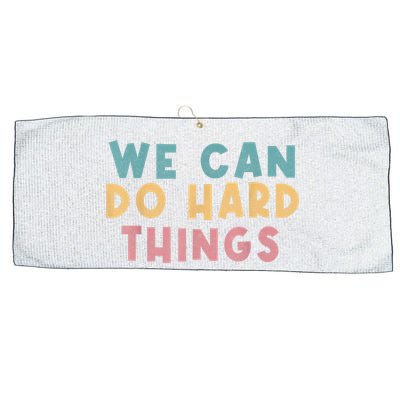 We Can Do Hard Things Motivational Teacher Large Microfiber Waffle Golf Towel