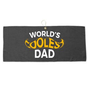 Worlds Coolest Dad Design By Berts Meaningful Gift Large Microfiber Waffle Golf Towel