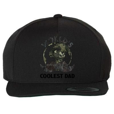 Worlds Coolest Dad Moustache Fathers Day Papa Daddy Cute Gift Wool Snapback Cap