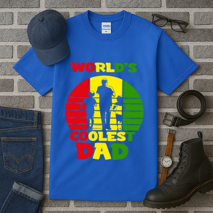 Worlds Coolest Dad Rasta Rastafari Reggae Fathers Day Great Gift Tall T-Shirt