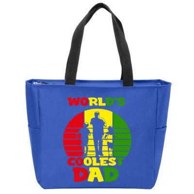 Worlds Coolest Dad Rasta Rastafari Reggae Fathers Day Great Gift Zip Tote Bag