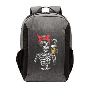 Women Coffee Drinking Skeleton Lazy Halloween Costume Scary Vector Backpack