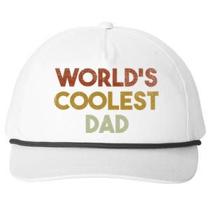 Worlds Coolest Dad Retro Fathers Day Gift Snapback Five-Panel Rope Hat