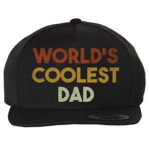 Worlds Coolest Dad Retro Fathers Day Gift Wool Snapback Cap