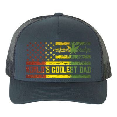 Worlds Coolest Dad Weed Marijuana 420 Stoner Funny Gift Meaningful Gift Yupoong Adult 5-Panel Trucker Hat