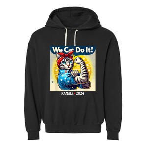 We Cat Do It Kamala Harris Supporter Childless Cat Ladies Garment-Dyed Fleece Hoodie