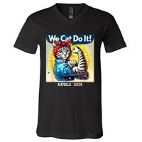 We Cat Do It Kamala Harris Supporter Childless Cat Ladies V-Neck T-Shirt