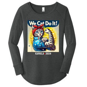 We Cat Do It Kamala Harris Supporter Childless Cat Ladies Women's Perfect Tri Tunic Long Sleeve Shirt