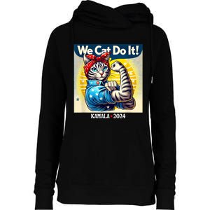 We Cat Do It Kamala Harris Supporter Childless Cat Ladies Womens Funnel Neck Pullover Hood