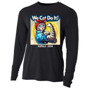 We Cat Do It Kamala Harris Supporter Childless Cat Ladies Cooling Performance Long Sleeve Crew