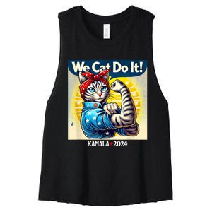 We Cat Do It Kamala Harris Supporter Childless Cat Ladies Women's Racerback Cropped Tank