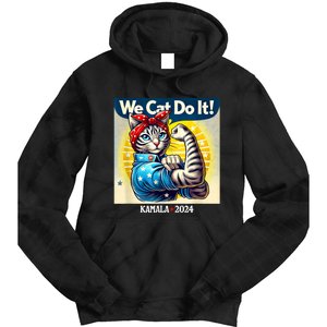 We Cat Do It Kamala Harris Supporter Childless Cat Ladies Tie Dye Hoodie