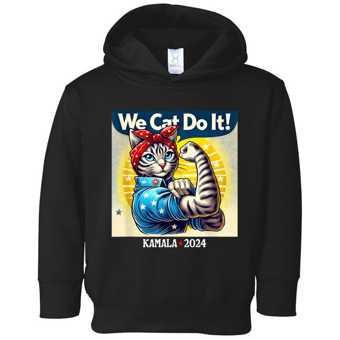 We Cat Do It Kamala Harris Supporter Childless Cat Ladies Toddler Hoodie