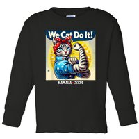 We Cat Do It Kamala Harris Supporter Childless Cat Ladies Toddler Long Sleeve Shirt