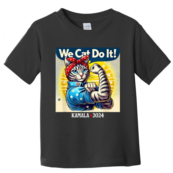 We Cat Do It Kamala Harris Supporter Childless Cat Ladies Toddler T-Shirt