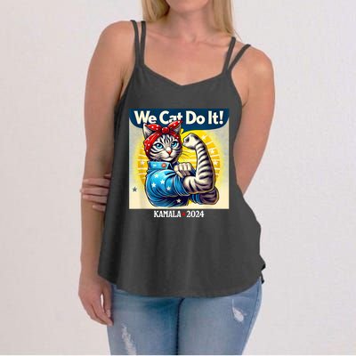 We Cat Do It Kamala Harris Supporter Childless Cat Ladies Women's Strappy Tank