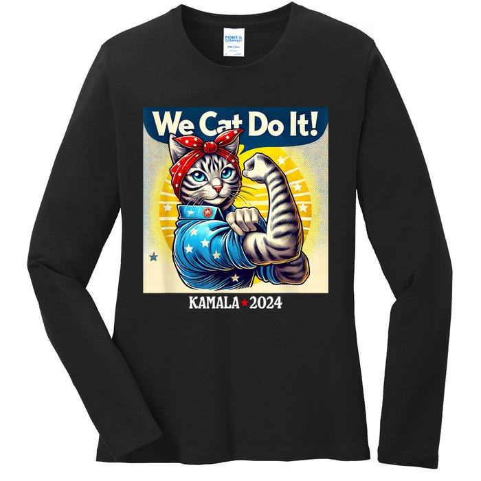 We Cat Do It Kamala Harris Supporter Childless Cat Ladies Ladies Long Sleeve Shirt