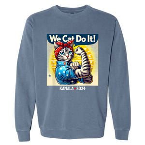 We Cat Do It Kamala Harris Supporter Childless Cat Ladies Garment-Dyed Sweatshirt