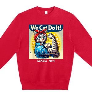 We Cat Do It Kamala Harris Supporter Childless Cat Ladies Premium Crewneck Sweatshirt