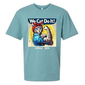 We Cat Do It Kamala Harris Supporter Childless Cat Ladies Sueded Cloud Jersey T-Shirt