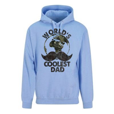 Worlds Coolest Dad Funny Fathers Day Funny Gift Unisex Surf Hoodie