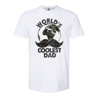 Worlds Coolest Dad Funny Fathers Day Funny Gift Softstyle® CVC T-Shirt