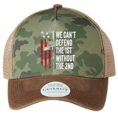 We CanT Defend The 1st Without The 2nd Amendment Legacy Tie Dye Trucker Hat