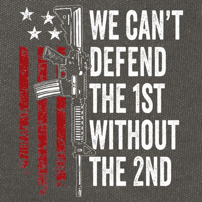 We CanT Defend The 1st Without The 2nd Amendment Cotton Canvas Backpack