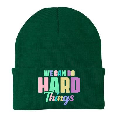 We Can Do Hard Things Motivated Teacher Knit Cap Winter Beanie