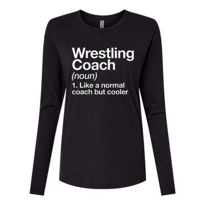 Wrestling Coach Definition Funny Sports Trainer Instructor Womens Cotton Relaxed Long Sleeve T-Shirt