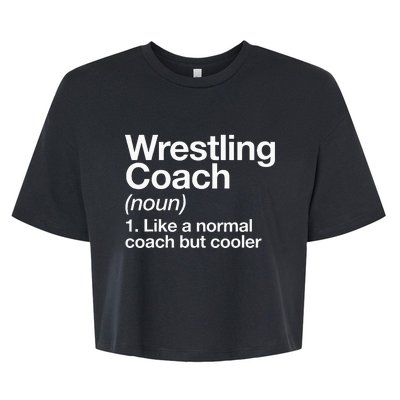 Wrestling Coach Definition Funny Sports Trainer Instructor Bella+Canvas Jersey Crop Tee