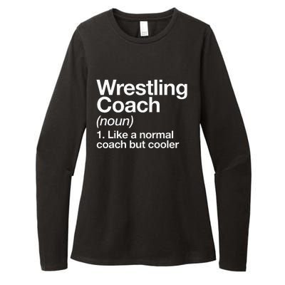 Wrestling Coach Definition Funny Sports Trainer Instructor Womens CVC Long Sleeve Shirt