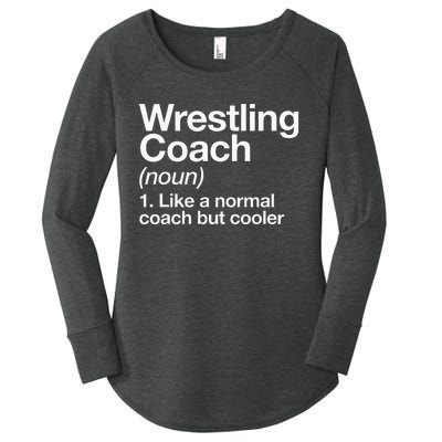 Wrestling Coach Definition Funny Sports Trainer Instructor Women's Perfect Tri Tunic Long Sleeve Shirt