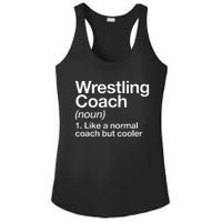 Wrestling Coach Definition Funny Sports Trainer Instructor Ladies PosiCharge Competitor Racerback Tank