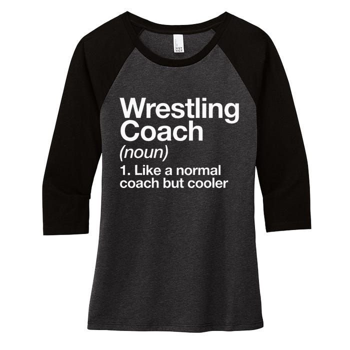 Wrestling Coach Definition Funny Sports Trainer Instructor Women's Tri-Blend 3/4-Sleeve Raglan Shirt