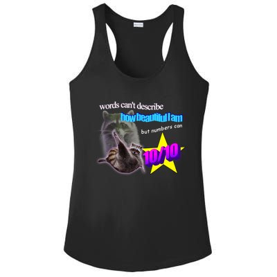 Words Cant Describe How Beautiful I Am But Numbers Can 10/10 Ladies PosiCharge Competitor Racerback Tank