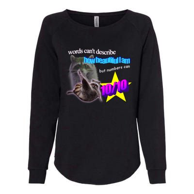 Words Cant Describe How Beautiful I Am But Numbers Can 10/10 Womens California Wash Sweatshirt