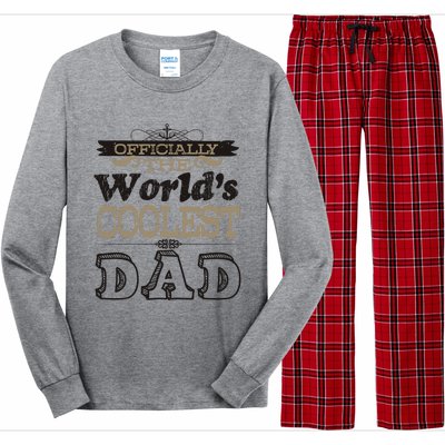 Worlds Coolest Dad Graphic Gift Long Sleeve Pajama Set