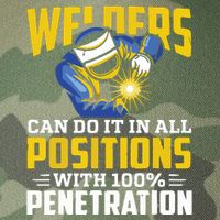 Welders Can Do It In All Positions – Funny Welder Worker Legacy Tie Dye Trucker Hat