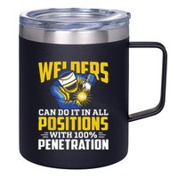 Welders Can Do It In All Positions – Funny Welder Worker 12oz Stainless Steel Coffee Mug